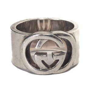 GUCCI Silver Ring Size 11 - Interlocking GG